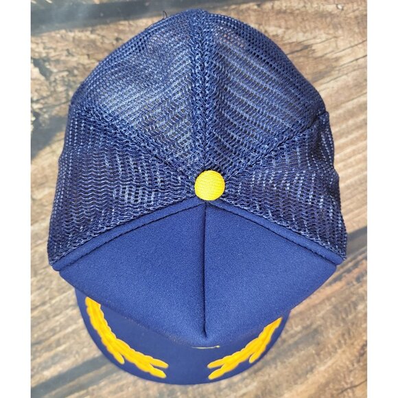 Vintage Free Mason Trucker Snapback Dad Hat Ball Baseball Cap Corded Rope Blue - Picture 4 of 9